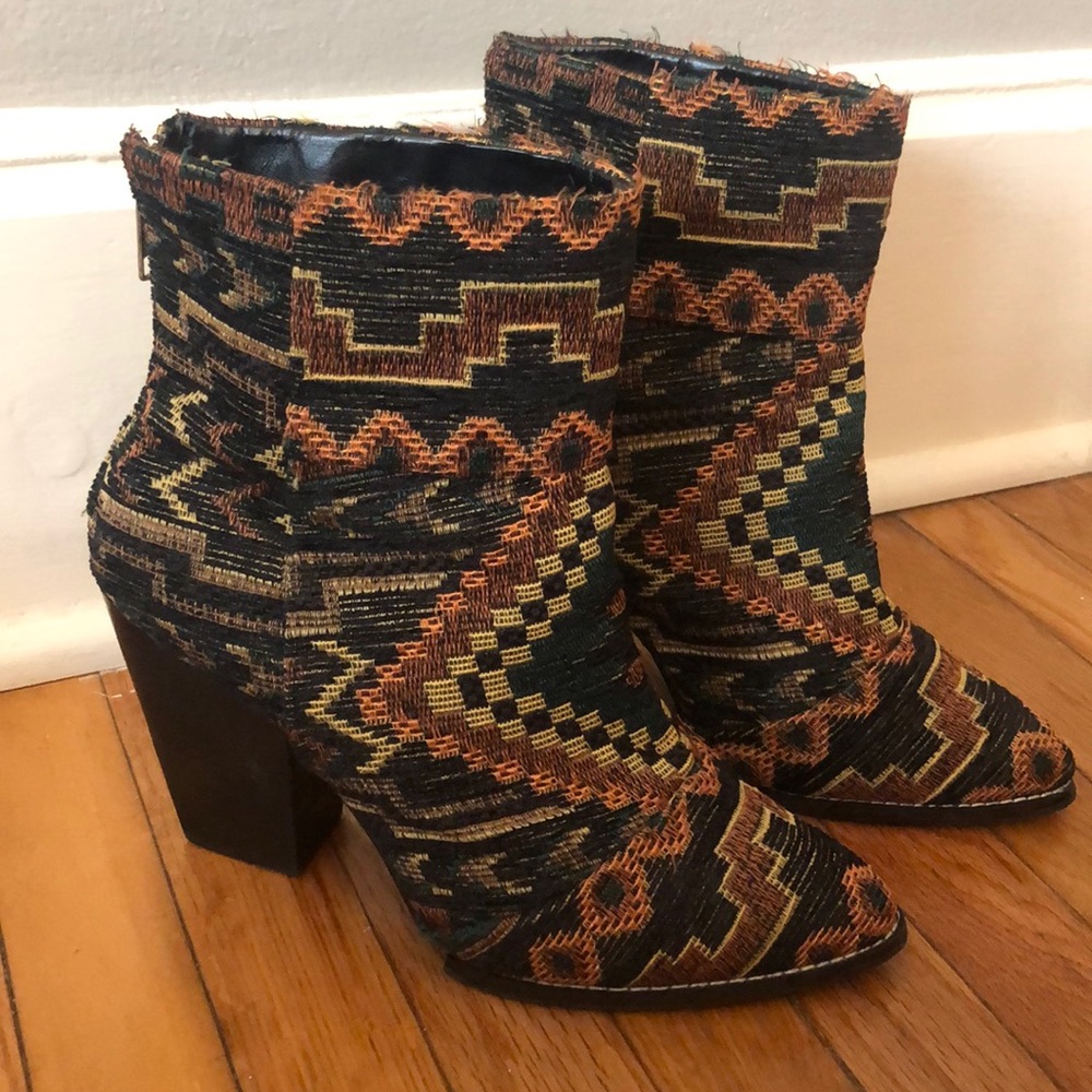 Anthropologie Booties (Aztec, vintage style)